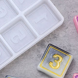 2Pcs/Set Number Puzzle Silicone Mould DIY Crafts Tools