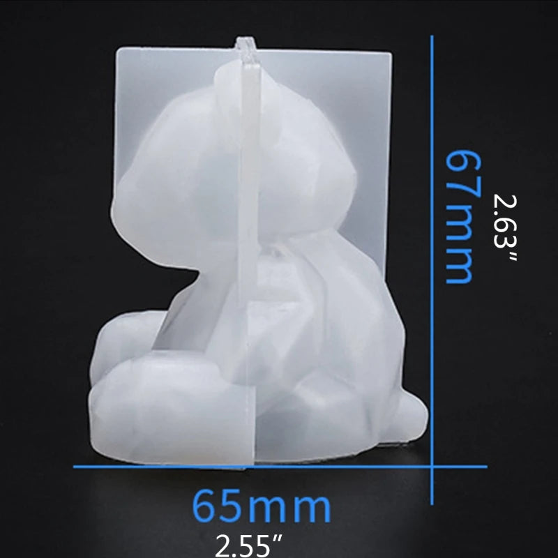 3D Bear Ornaments Epoxy Resin Mold DIY Crafts Car Pendant Decorations