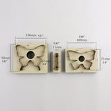 R58E 3Pcs Butterfly Wooden Die Cutting Leather Mold Swallowtail Cutting Mold