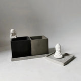 Square Concrete Flower Pot Silicone Mold Succulent Planter 4-Inch