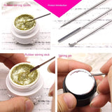 5Pcs Silicone Resin Tools Set Bubble Removers Needle Pigment Spoon Tweezers