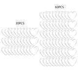 60 Transparent Acrylic Heart Keychains Set for DIY Crafts Jewelry Making