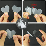 60 Transparent Acrylic Heart Keychains Set for DIY Crafts Jewelry Making