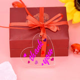 60 Transparent Acrylic Heart Keychains Set for DIY Crafts Jewelry Making