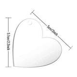 60 Transparent Acrylic Heart Keychains Set for DIY Crafts Jewelry Making