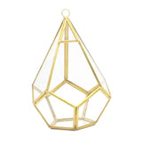 R58E Wall Mounted Glass Terrarium Tear Shape Air Plant Holder