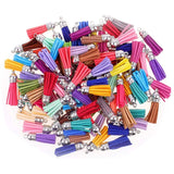 R58E Leather Tassel Pendants Faux Suede Tassel Keychain DIY Accessories