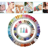 R58E Leather Tassel Pendants Faux Suede Tassel Keychain DIY Accessories