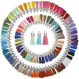 R58E Leather Tassel Pendants Faux Suede Tassel Keychain DIY Accessories