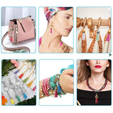 R58E Leather Tassel Pendants Faux Suede Tassel Keychain DIY Accessories