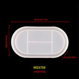 R58E Oval Tray Epoxy Silicone Resin Mold Jewelry Plate Casting Mold