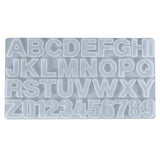 Alphabet Numbers Keychain Mould Silicone Epoxy Resin DIY Pendant Keychain Decor