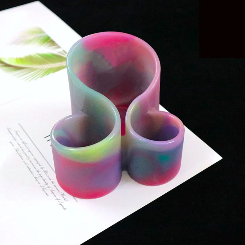 R58E Silicone Mold DIY Pen Holder Desk Organizer Epoxy Resin Crafts Molds