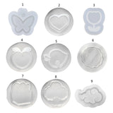 R58E Silicone Quicksand Mold Butterfly Love Heart Shape Epoxy Resin