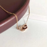 R8 Mini Horseshoe Necklace 925 Silver 18K Necklace For Women