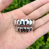 RACHELZ 14K Plated Fangs Teeth Grillz Hip Hop Tooth Caps Dental Grills