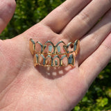 RACHELZ 14K Plated Teeth Grillz Hip Hop Hollow Fangs Punk Dental Grills