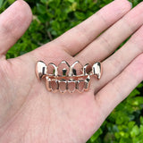RACHELZ 14K Plated Teeth Grillz Hip Hop Hollow Fangs Punk Dental Grills