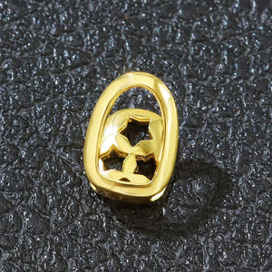 Hollow Star Teeth Grillz Hip Hop Two Tooth Caps Dental Grills