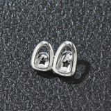 Hollow Star Teeth Grillz Hip Hop Two Tooth Caps Dental Grills