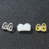 Hollow Star Teeth Grillz Hip Hop Two Tooth Caps Dental Grills