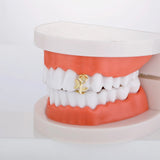 RACHELZ Rose Flower Single Teeth Grill 14K Plated Hip Hop Dental Grills