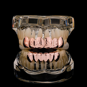 RACHELZ Hip Hop 6/6 Sm Symbol Grillz 14K Plated Dental Grills