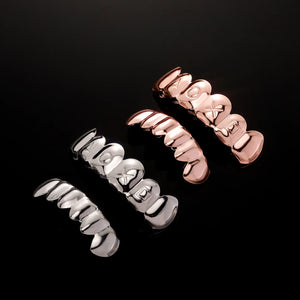 RACHELZ Hip Hop 6/6 Sm Symbol Grillz 14K Plated Dental Grills
