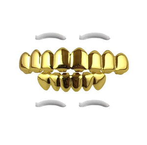 RACHELZ 14K Plated Hip Hop Grillz Set