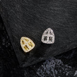 RACHELZ Hip Hop Cross Grillz 14K Plated Tooth Caps