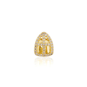 RACHELZ Hip Hop Cross Grillz 14K Plated Tooth Caps