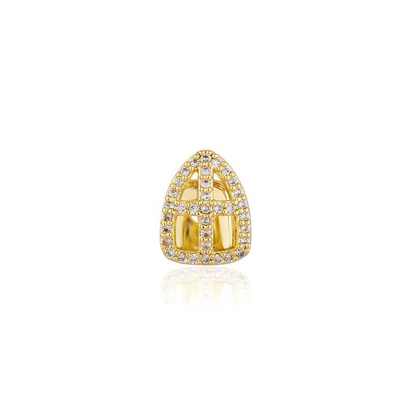 RACHELZ Hip Hop Cross Grillz 14K Plated Tooth Caps
