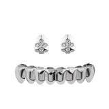 Hip Hop DIY Zircon Teeth Grillz Fangs Dental Grills 14K Plated Tooth Caps
