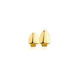 RACHELZ Hip Hop Double Fangs Grillz Punk 14K Plated Tooth Caps Decor Braces