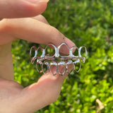 RACHELZ Hip Hop Plated Hollow Teeth Grillz Fangs Tooth Caps Decor Dental Grills