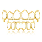 RACHELZ Hip Hop Plated Hollow Teeth Grillz Fangs Tooth Caps Decor Dental Grills