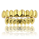 RACHELZ 14K Plated Hip Hop Teeth Grillz Top Bottom Dental Grills