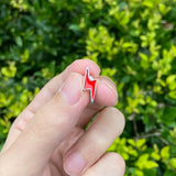 RACHELZ Punk Red Lightning Single Teeth Grillz 14K Plated Tooth Caps