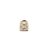 14K Plated Single CZ Teeth Grill Hip Hop Dental Grills