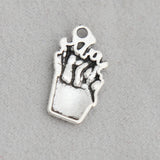 100pcs FRIES Food Pendant Charms For Kids Making