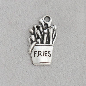 100pcs FRIES Food Pendant Charms For Kids Making
