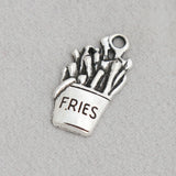 100pcs FRIES Food Pendant Charms For Kids Making