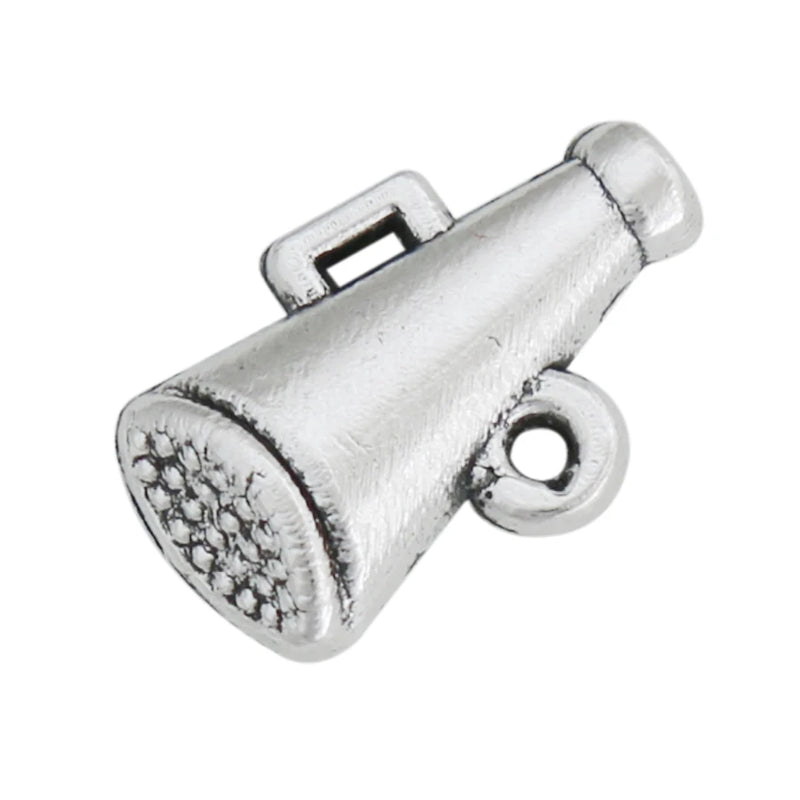 100pcs Vintage Cheer Megaphone Alloy Charms 11*17mm