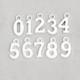 10bags Vintage Alloy 0-9 Number Charms, 10pcs per bag, AAC714