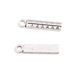 Alloy Single Side Ruler Shape Jewelry School Tool Charms 100pcs