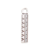 Alloy Single Side Ruler Shape Jewelry School Tool Charms 100pcs