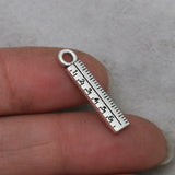 Alloy Single Side Ruler Shape Jewelry School Tool Charms 100pcs
