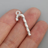 Vintage Christmas Candy Cane Charms 10*26mm 100pcs AAC298