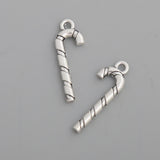 Vintage Christmas Candy Cane Charms 10*26mm 100pcs AAC298
