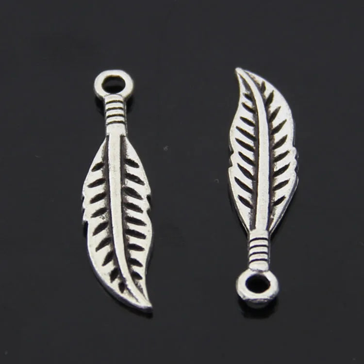 Antique Silver Tree Charms 7*31mm 100pcs AAC727